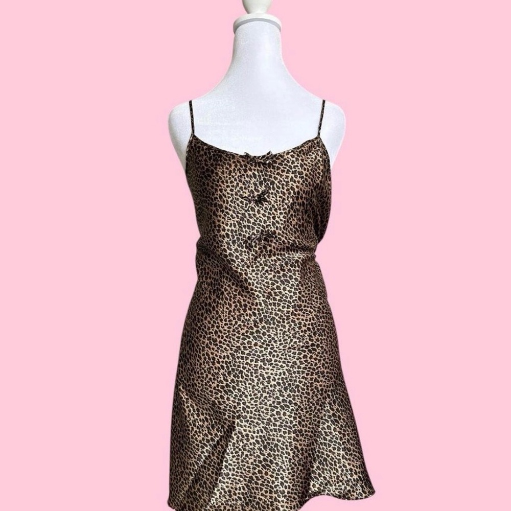 Vintage Brown Leopard Midi Dress